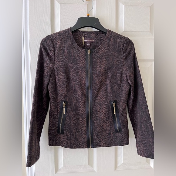 Dana Buchman Snakeskin Print Zip Jacket | Size 4 | Tailored Blazer - Picture 2 of 2